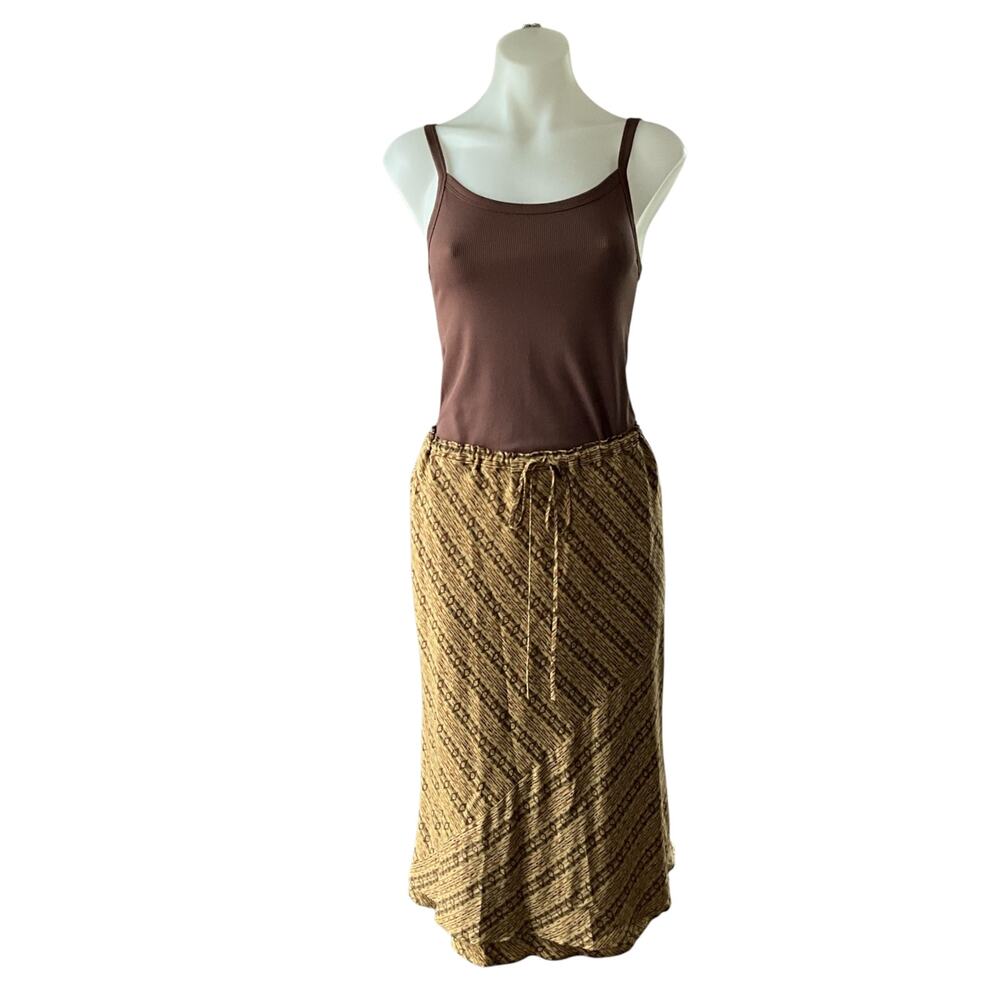 Jones Wear Patterned Drawstring Skirt: 90s, Y2K